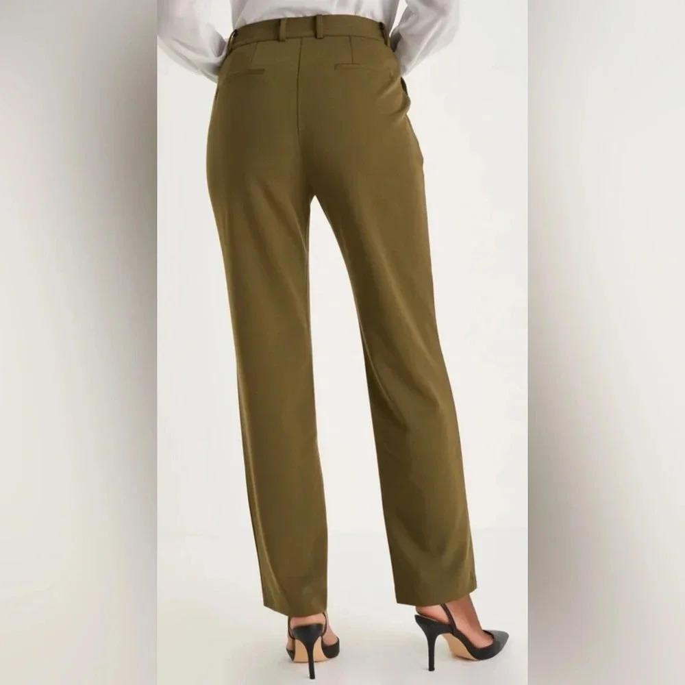 NEW w/tags (NWT) Lulu’s Ideal Aura Olive Green High Rise Slim Leg Trouser Pants - Picture 2 of 6
